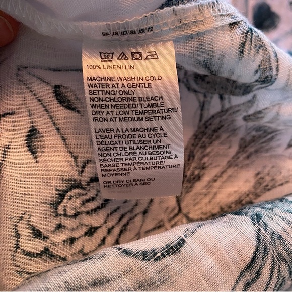 Core Life linen blouse hidden button front medium - Picture 7 of 11